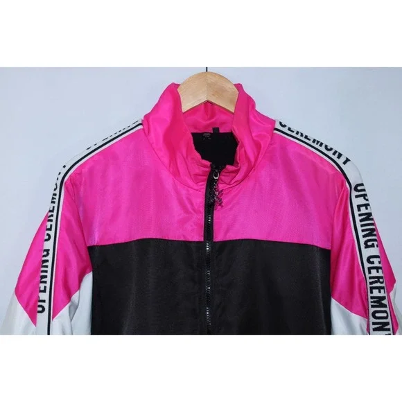 Opening Ceremony Men's Large Multicolor Retro Fleece Lined Jacket